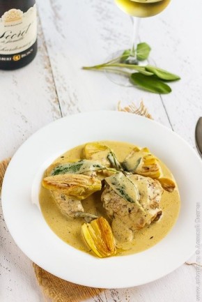 Курица в сливочном соусе с шалфеем