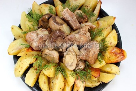 Вкусное мясо с грибами и картошкой в рукаве: просто, быстро, сочно