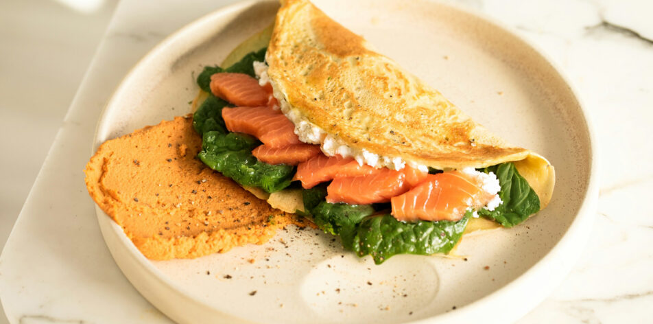 Легкий овсяноблин с лососем: идеальный завтрак или ужин