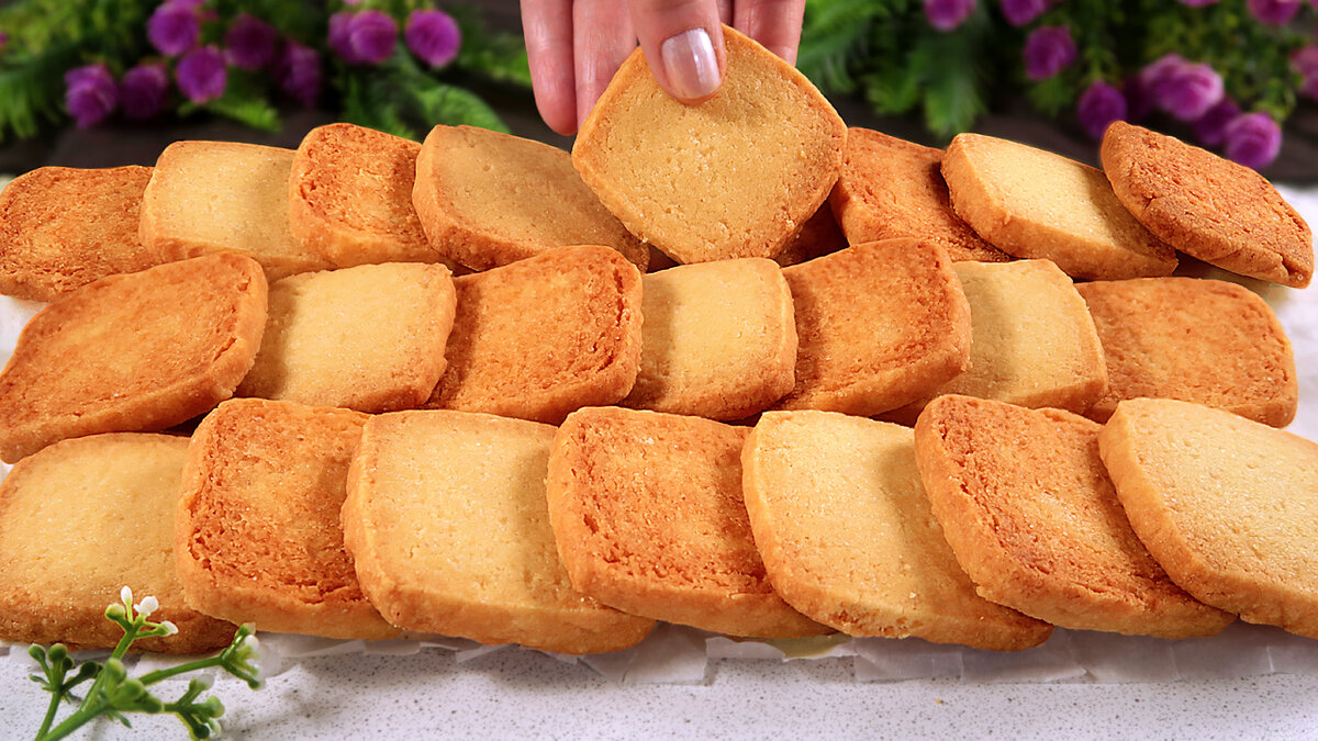 Простое печенье всего из трех ингредиентов, готовое за считанные минуты