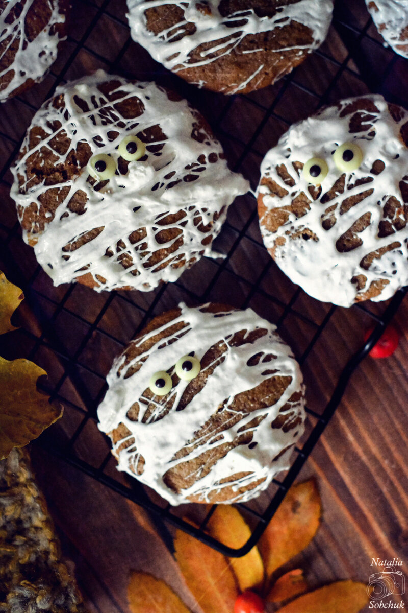 Ужасно вкусные мумии: шоколадное печенье для Хэллоуина