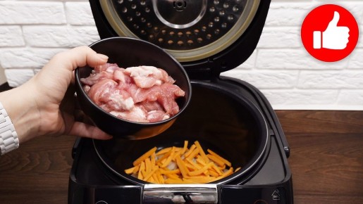 Вкусный обед или ужин: свинина в томатном соусе с перцем в мультиварке